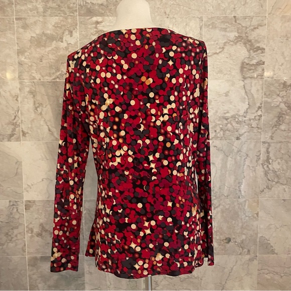 Vince Camuto Dot Print Cowl Neck Top - Picture 5 of 7